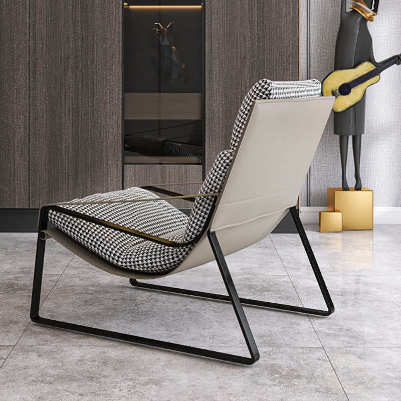 Mid-Century Modern Accent Armchair with Loose Back and Sled Base