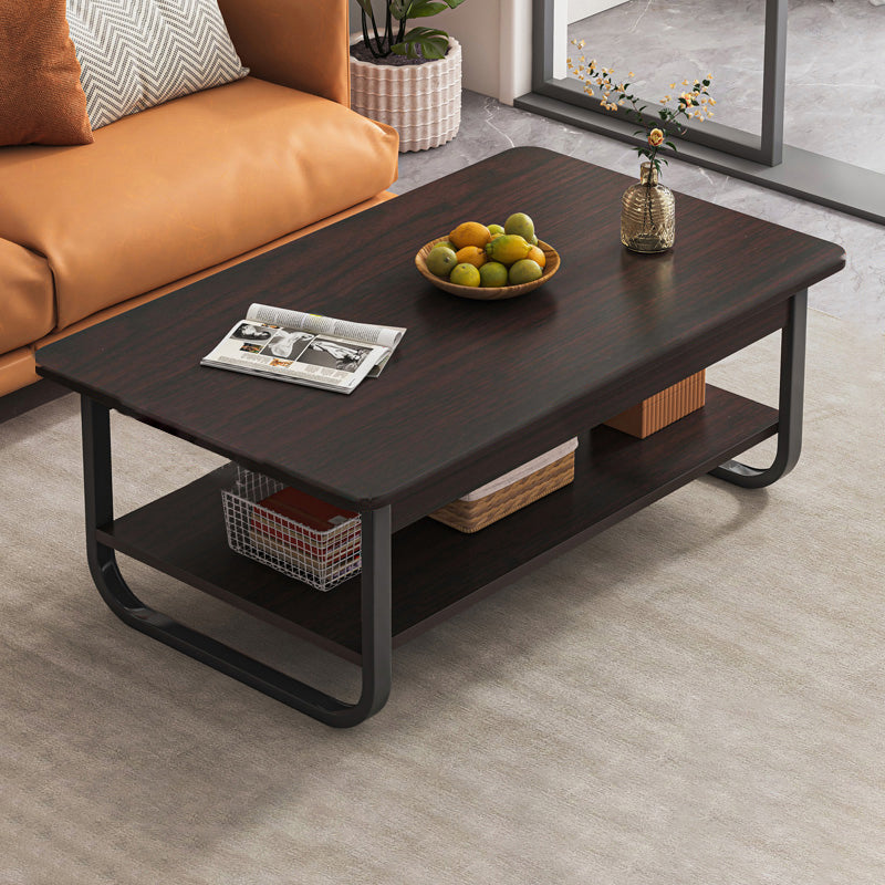 Contemporary Sled Cocktail Table Rectangle Single Coffee Table