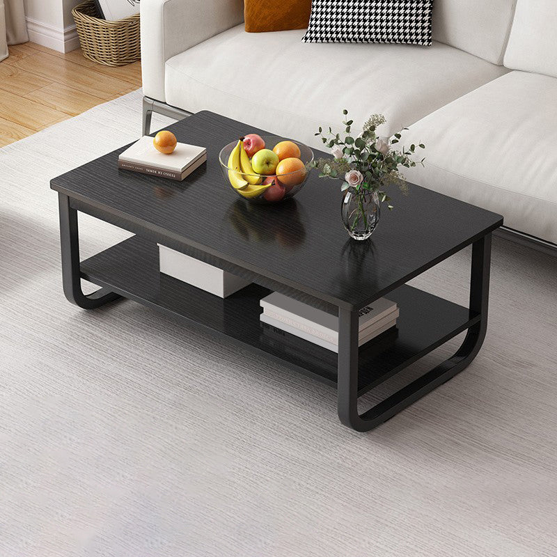 Contemporary Sled Cocktail Table Rectangle Single Coffee Table