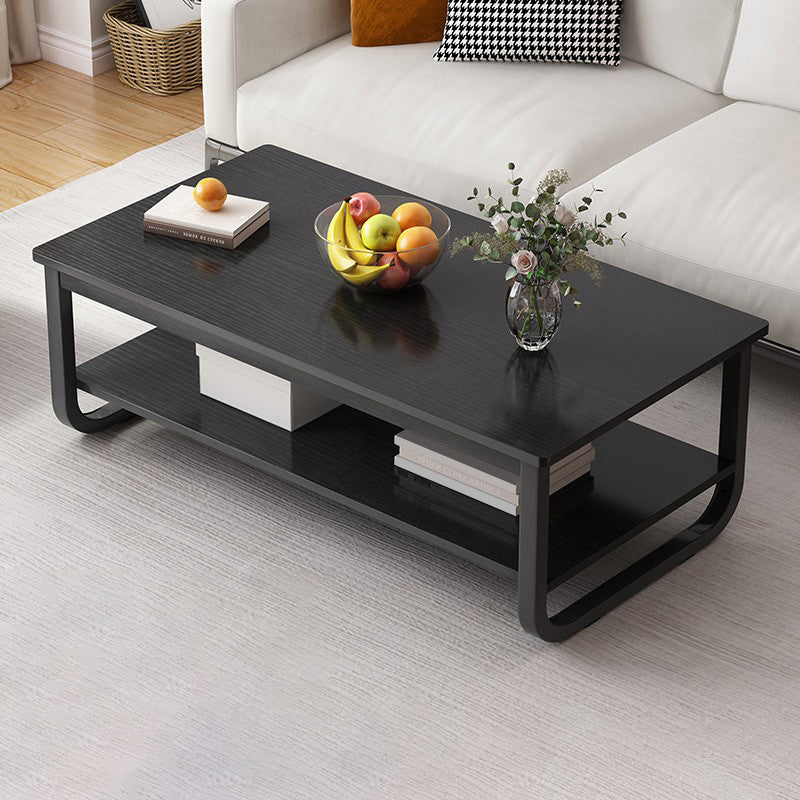 Contemporary Sled Cocktail Table Rectangle Single Coffee Table