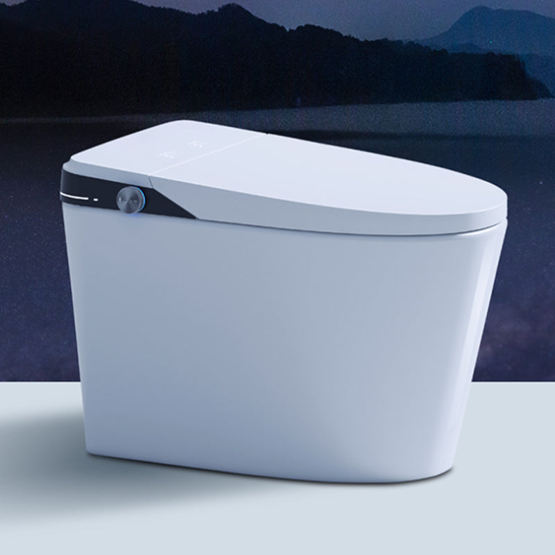 Modern White Flush Toilet Heated Seat Included Urine Toilet for Washroom