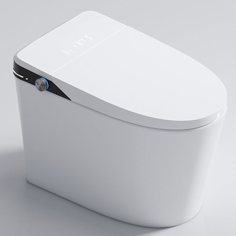 Modern White Flush Toilet Heated Seat Included Urine Toilet for Washroom