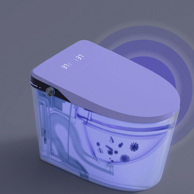 Modern White Flush Toilet Heated Seat Included Urine Toilet for Washroom