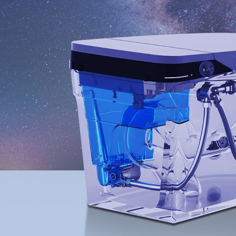 Modern White Flush Toilet Heated Seat Included Urine Toilet for Washroom