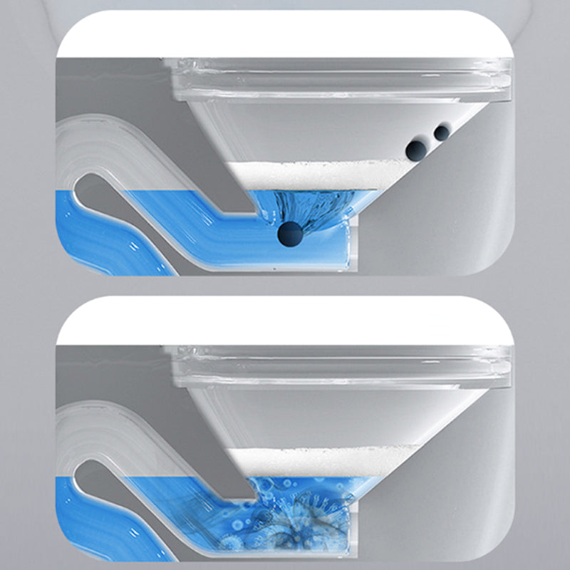 Modern White Flush Toilet Heated Seat Included Urine Toilet for Washroom