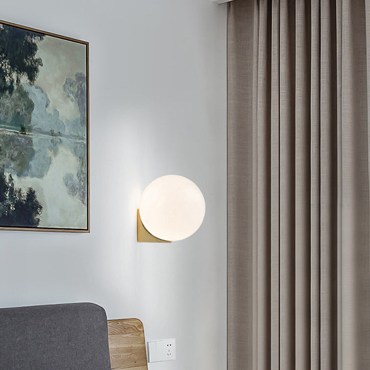 Household Vanity Light Glass Shade Wall Light Sconce for Washroom