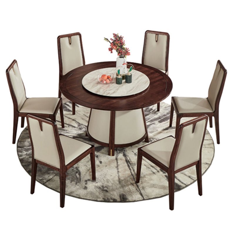 Modern DiningTable Set 1/7 Pieces with Wood Base Kitchen Furniture Set