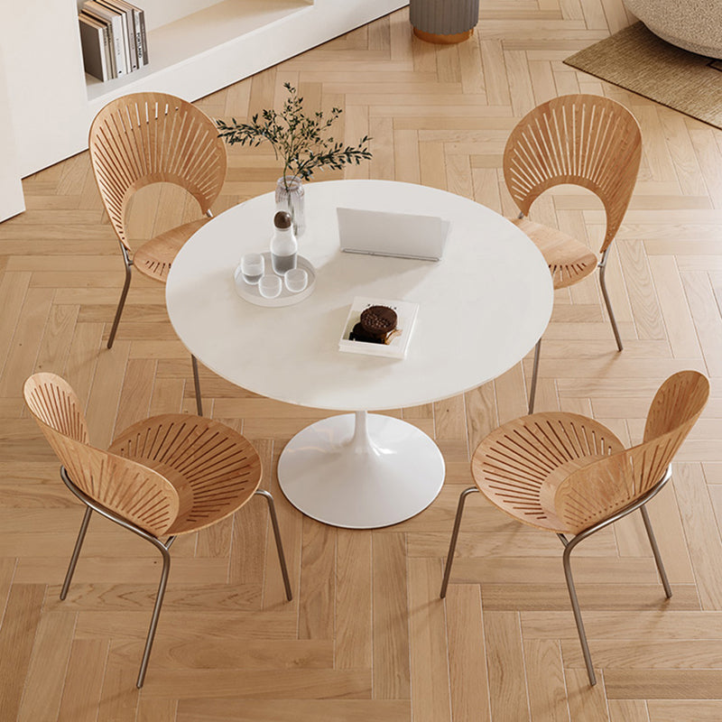 Round Dining Set for Kitchen 1/2/3/4/5 Pcs Stone Top Dinette Set