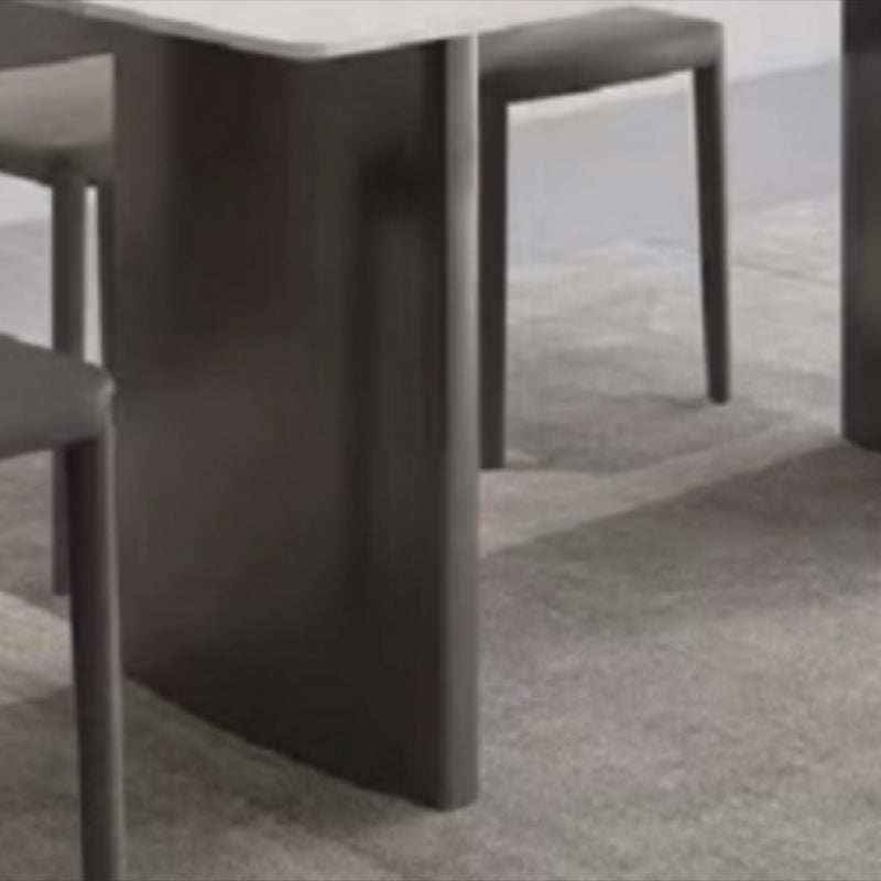 Modern Dining Table Set 1/4/6/7 Pieces with Metal Base Kitchen Furniture Set