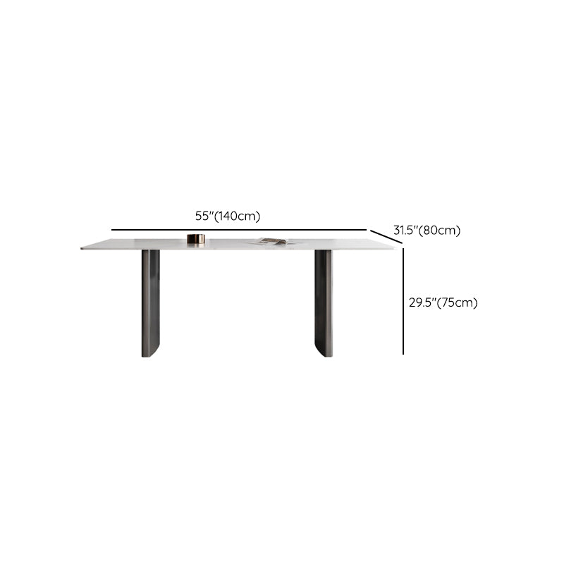Modern Dining Table Set 1/4/6/7 Pieces with Metal Base Kitchen Furniture Set