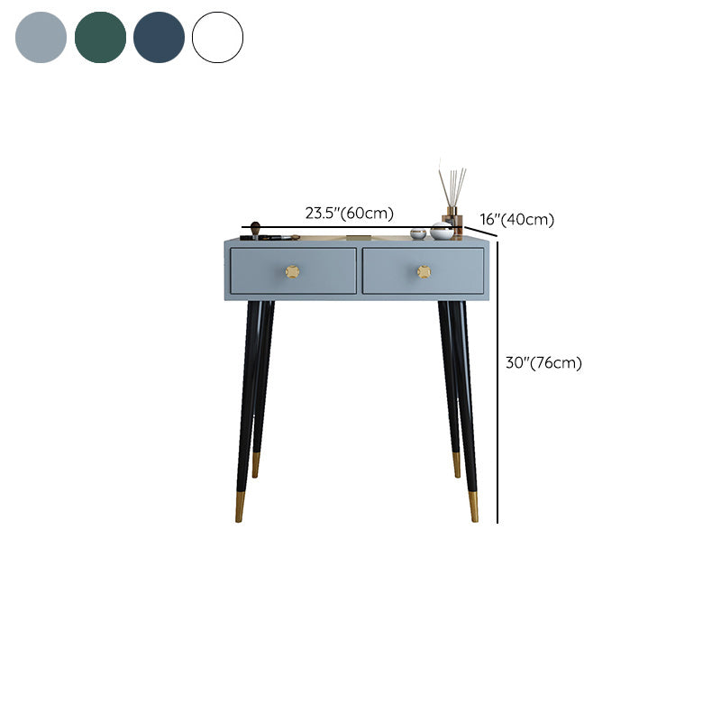 Modern Solid Wood Vanity Dressing Table with Mirror and Stool