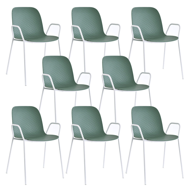 Industrial Patio Dining Chair Iron With Arm Stacking Plastic Outdoor Bistro Chairs