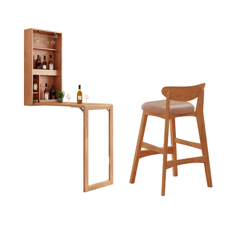 Rectangle Counter Height Pub Set 1/2/3 Pcs Wood Frame Bar Table and Stools