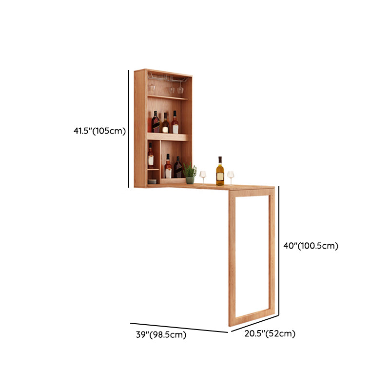 Rectangle Counter Height Pub Set 1/2/3 Pcs Wood Frame Bar Table and Stools
