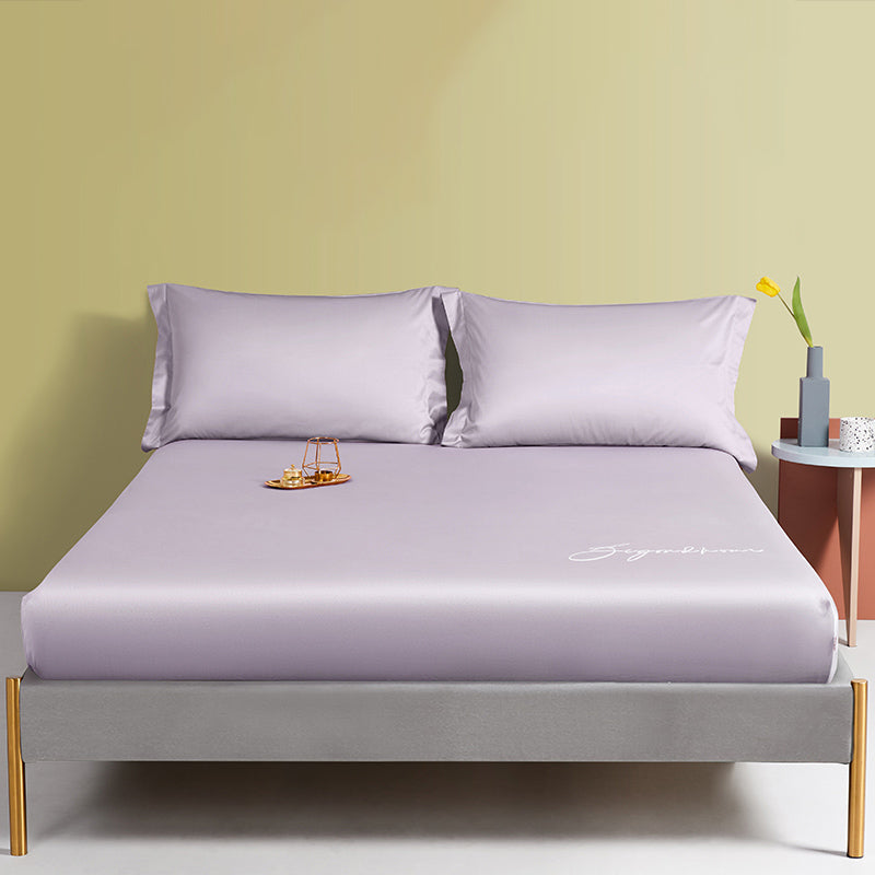 Sheet Sets Cotton Solid Color Wrinkle Resistant Breathable Super Soft Bed Sheet Set