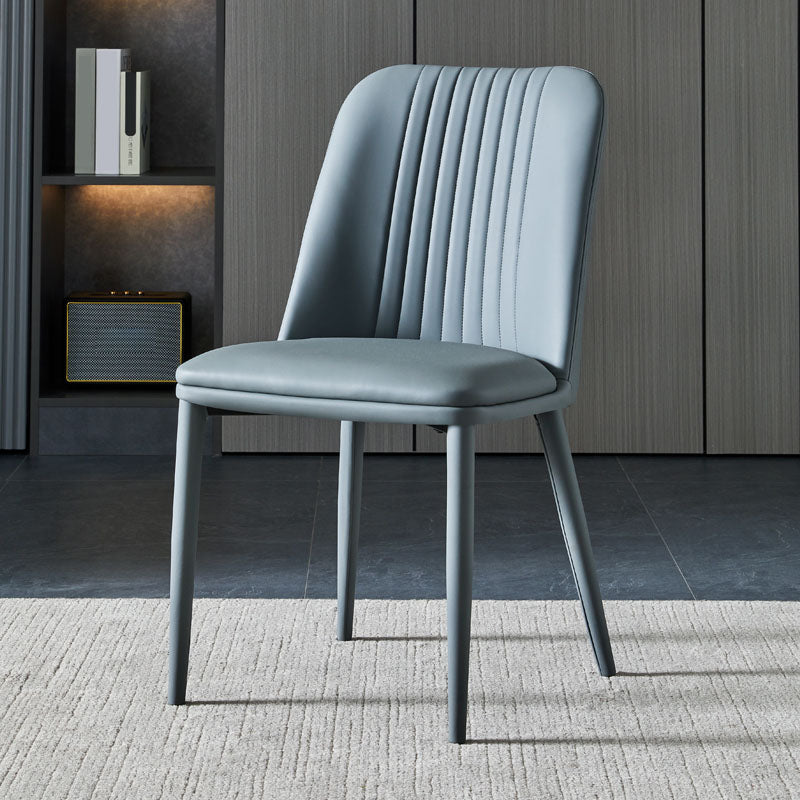 Dining Room Armless Dining Chair Home Parsons Faux Leather Dining Chair
