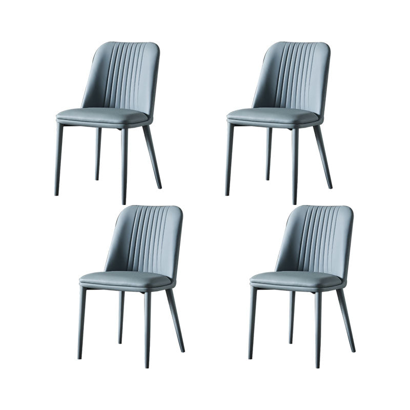 Dining Room Armless Dining Chair Home Parsons Faux Leather Dining Chair