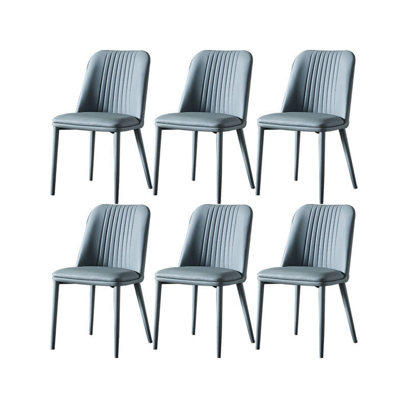 Dining Room Armless Dining Chair Home Parsons Faux Leather Dining Chair