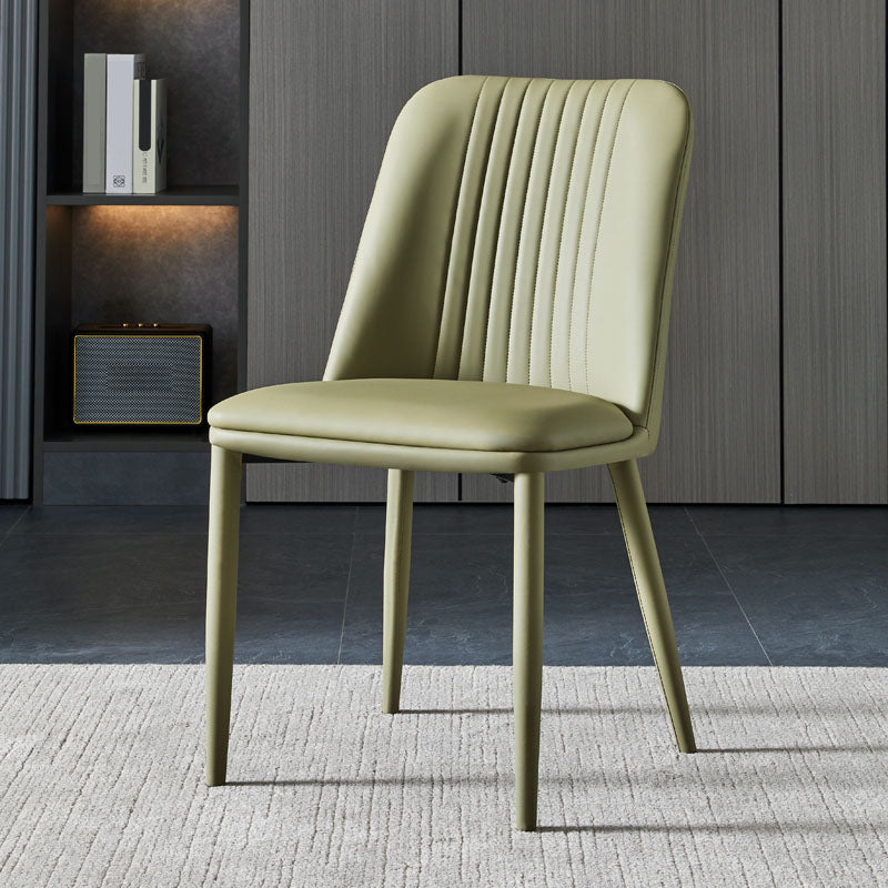 Dining Room Armless Dining Chair Home Parsons Faux Leather Dining Chair