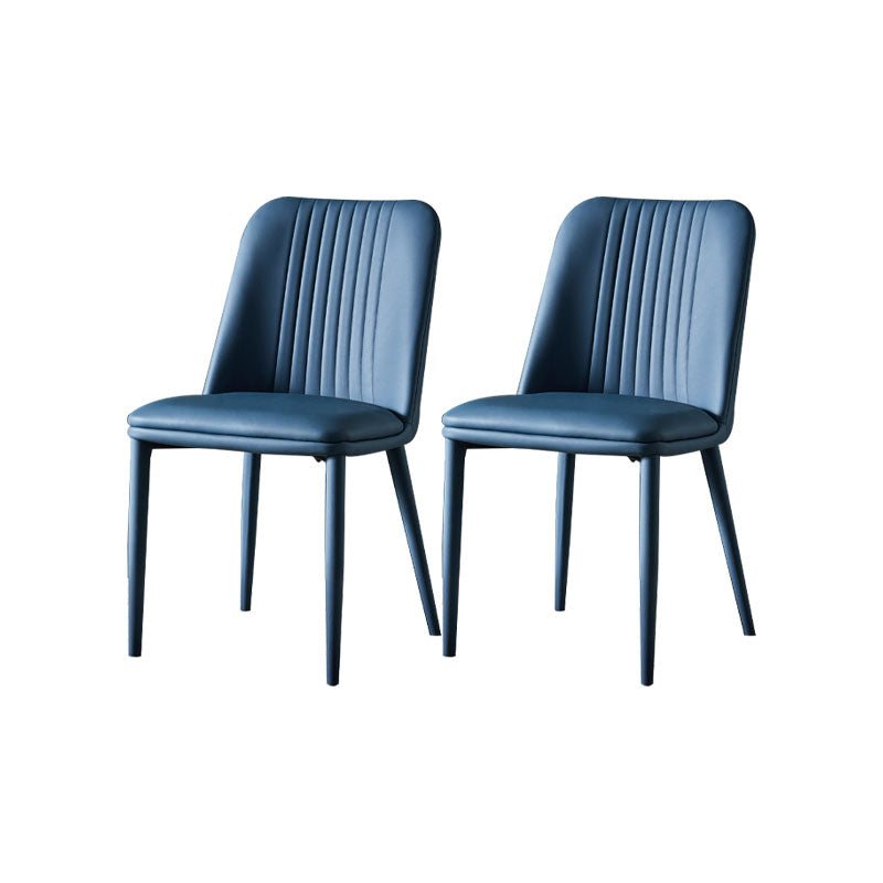 Dining Room Armless Dining Chair Home Parsons Faux Leather Dining Chair