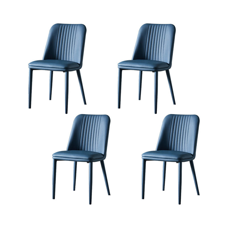 Dining Room Armless Dining Chair Home Parsons Faux Leather Dining Chair
