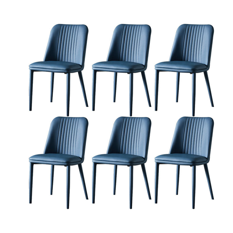 Dining Room Armless Dining Chair Home Parsons Faux Leather Dining Chair
