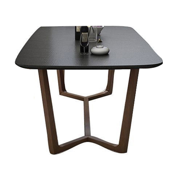 Sintered Stone Top Table Black Dining Table for Kitchen Dining Room
