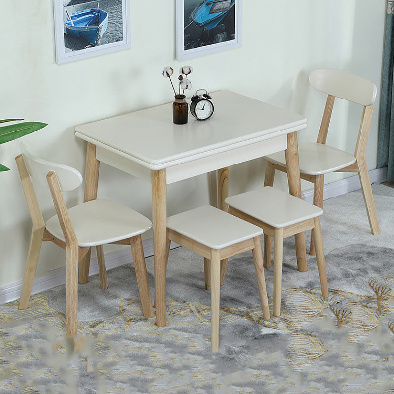 Modern Scalable Rectangle Dining Table Rubber Base for Dining Room