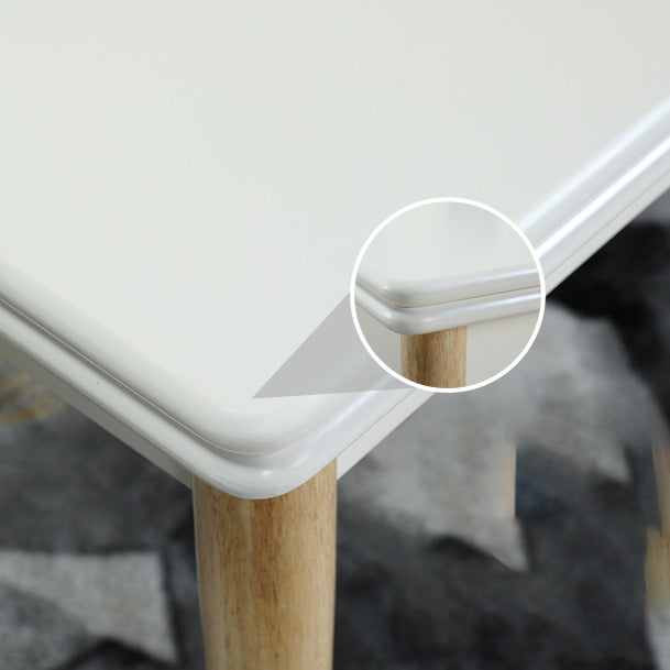 Modern Scalable Rectangle Dining Table Rubber Base for Dining Room