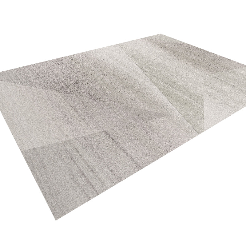 Simple Rug Grey Polyester Carpet Stain Resistant Rug for Living Room