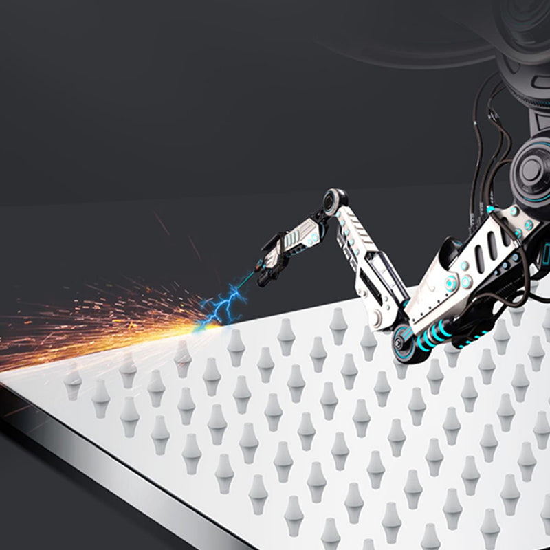 Contemporary Square Shower Head Combo with Handheld Shower Head