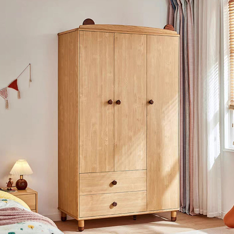 Bear Hanging Clothes Rack Wooden Hanging Clothes Rack with Door