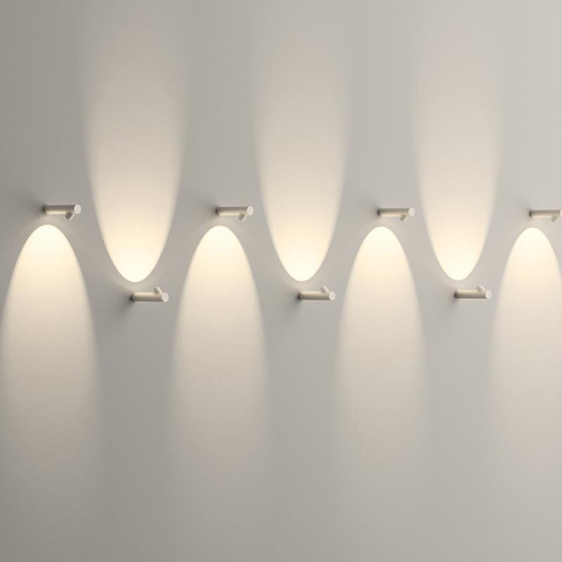 Modernism Single White/Black Wall Mounted Sconce Metallic Wall Light for Bedroom