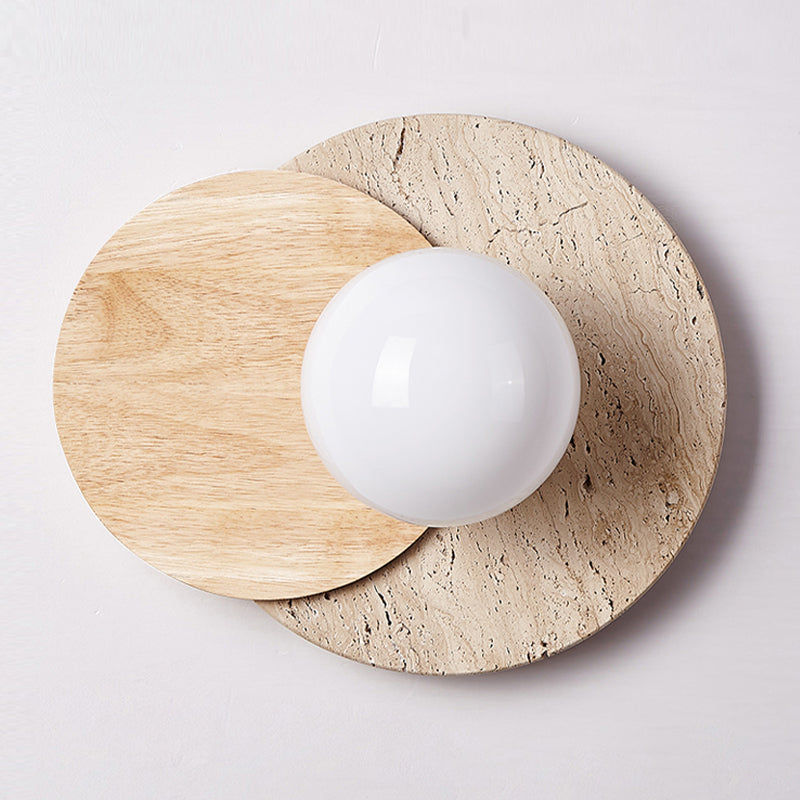 Modern Glass Globe Shade Wall Lighting Fixtures 1-Light Wall Lamp for Dining Room