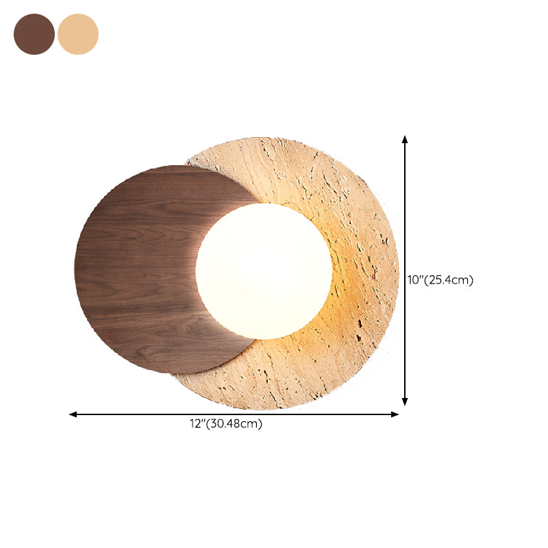 Modern Glass Globe Shade Wall Lighting Fixtures 1-Light Wall Lamp for Dining Room