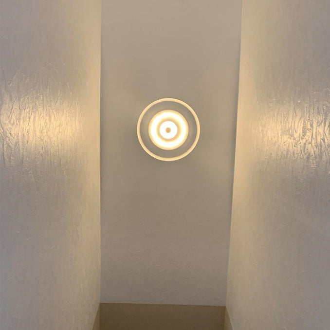 1 Light Circular Wall Mounted Lamp Contemporary Metal Wall Light Sconces