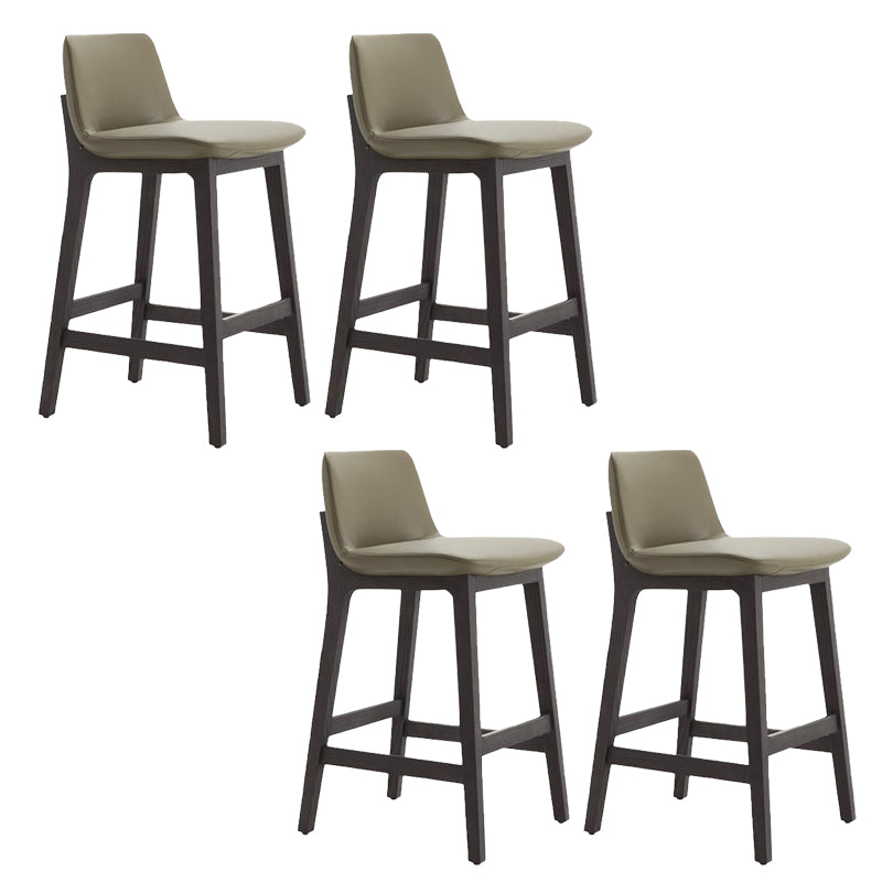 Scandinavian Indoor Solid Wood Bar Stool Upholstered Bar Stool