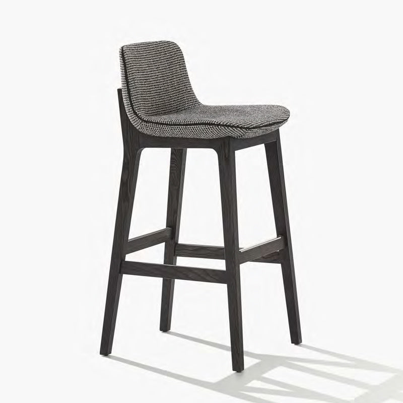 Scandinavian Indoor Solid Wood Bar Stool Upholstered Bar Stool