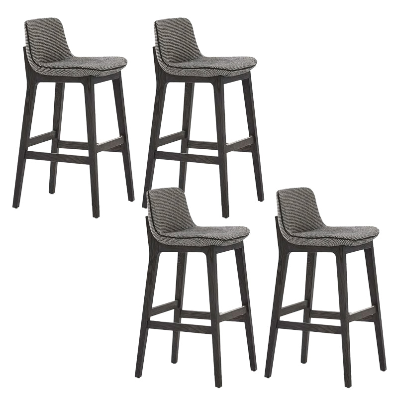 Scandinavian Indoor Solid Wood Bar Stool Upholstered Bar Stool