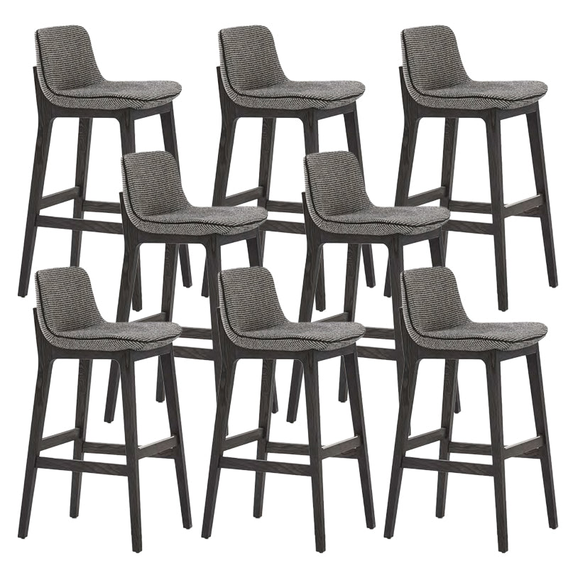 Scandinavian Indoor Solid Wood Bar Stool Upholstered Bar Stool