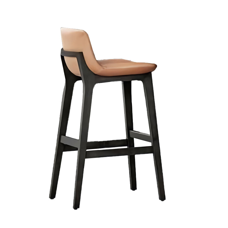 Scandinavian Indoor Solid Wood Bar Stool Upholstered Bar Stool