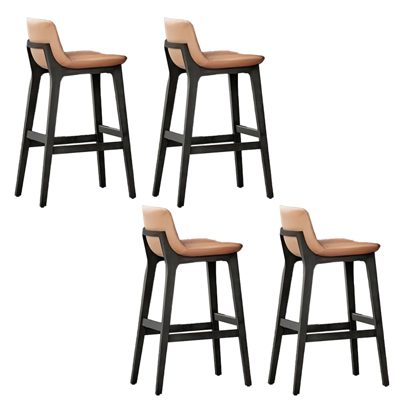 Scandinavian Indoor Solid Wood Bar Stool Upholstered Bar Stool