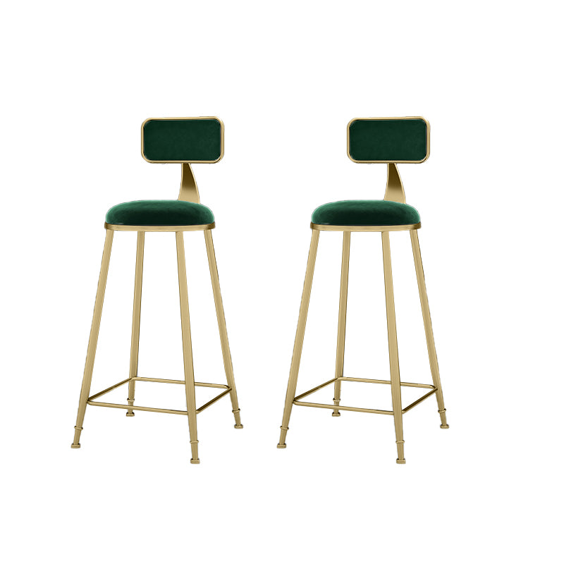 Round Bar Stools Industrial Dining Stools with Gold Metal Base