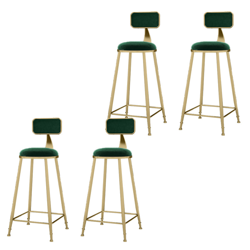Round Bar Stools Industrial Dining Stools with Gold Metal Base