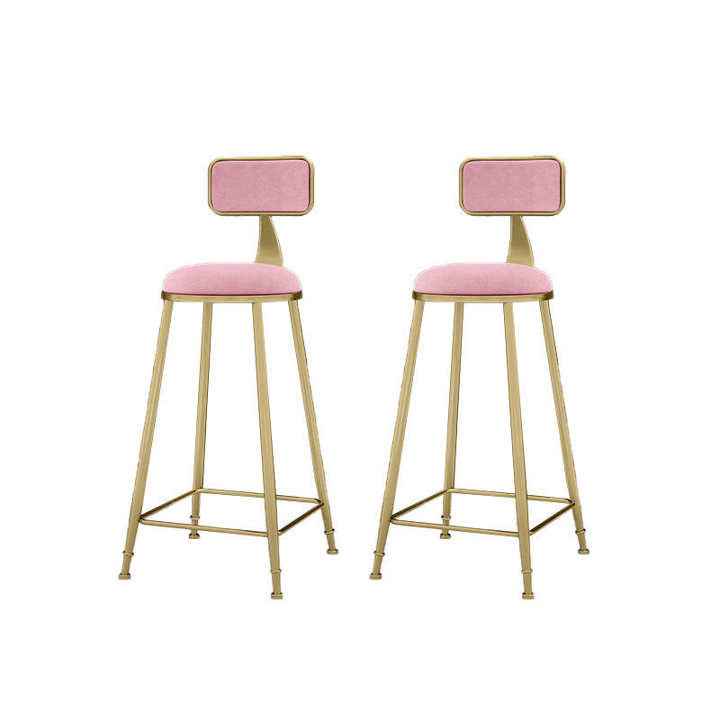 Round Bar Stools Industrial Dining Stools with Gold Metal Base