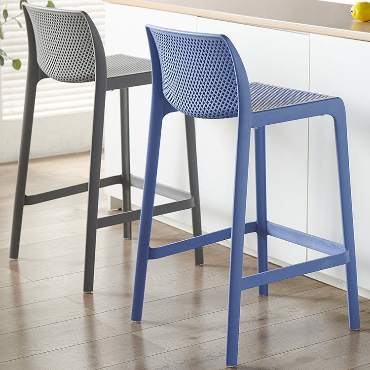Modern Style Bar Stool Plastic Backrest Bar Stools for Dining Room