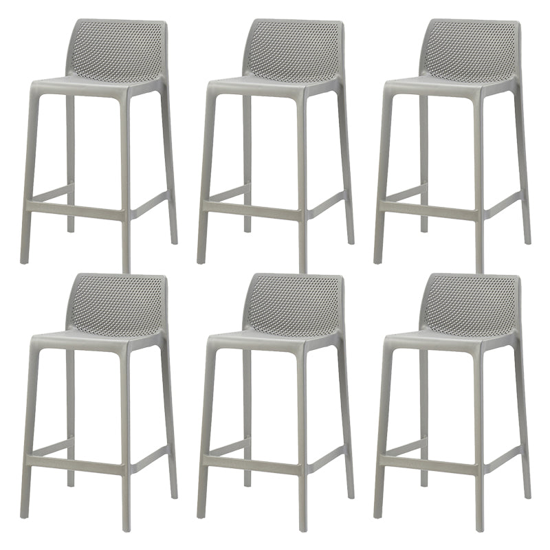 Modern Style Bar Stool Plastic Backrest Bar Stools for Dining Room