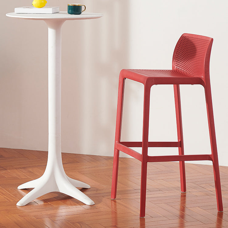 Modern Style Bar Stool Plastic Backrest Bar Stools for Dining Room