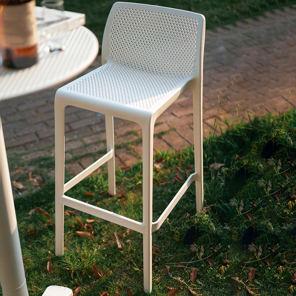 Modern Style Bar Stool Plastic Backrest Bar Stools for Dining Room
