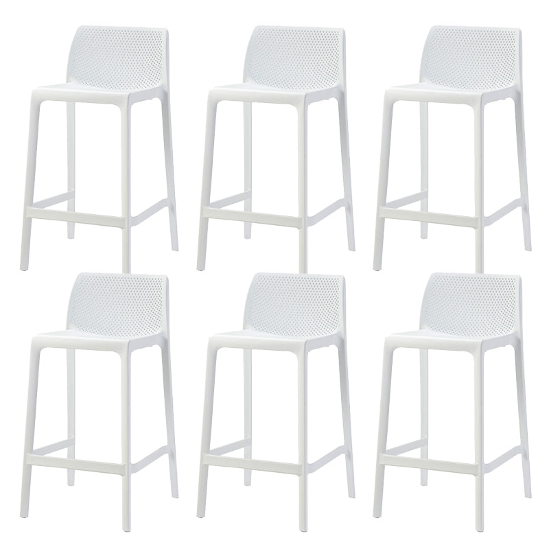 Modern Style Bar Stool Plastic Backrest Bar Stools for Dining Room